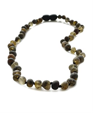 Mat Yeşil Kehribar Kolye