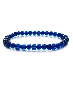 Erkek Mavi Kehribar Bileklik