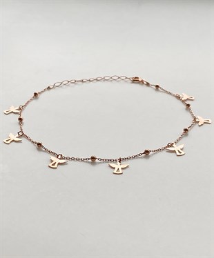 Melek Top Detaylı Gümüş Halhal