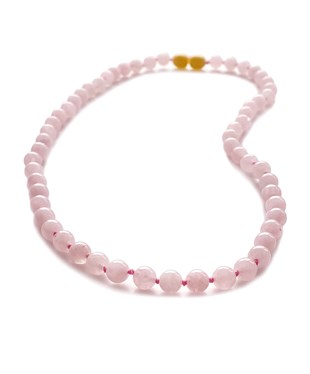 Pembe Quartz Taşı Kolye