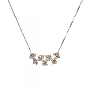 Yedi Taş Gümüş Kolye