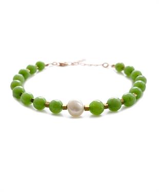 Yeşim İnci Hematit Taşlı Doğal Taş Bileklik