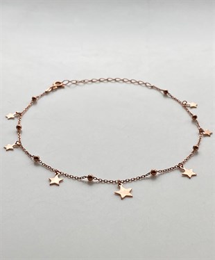 Yıldız Top Detaylı Gümüş Halhal