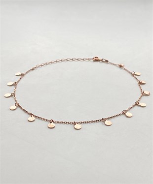 Yuvarlak Pul Gümüş Halhal