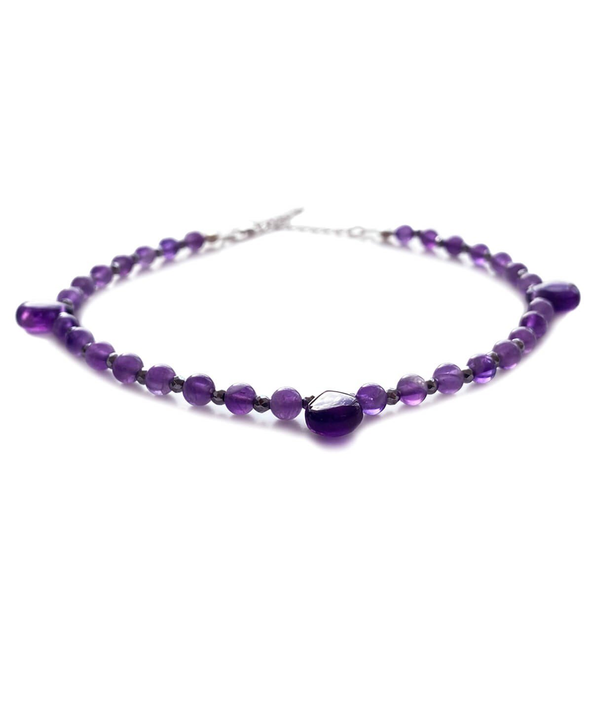 Ametist Hematit Taşı Doğal Taş Bileklik