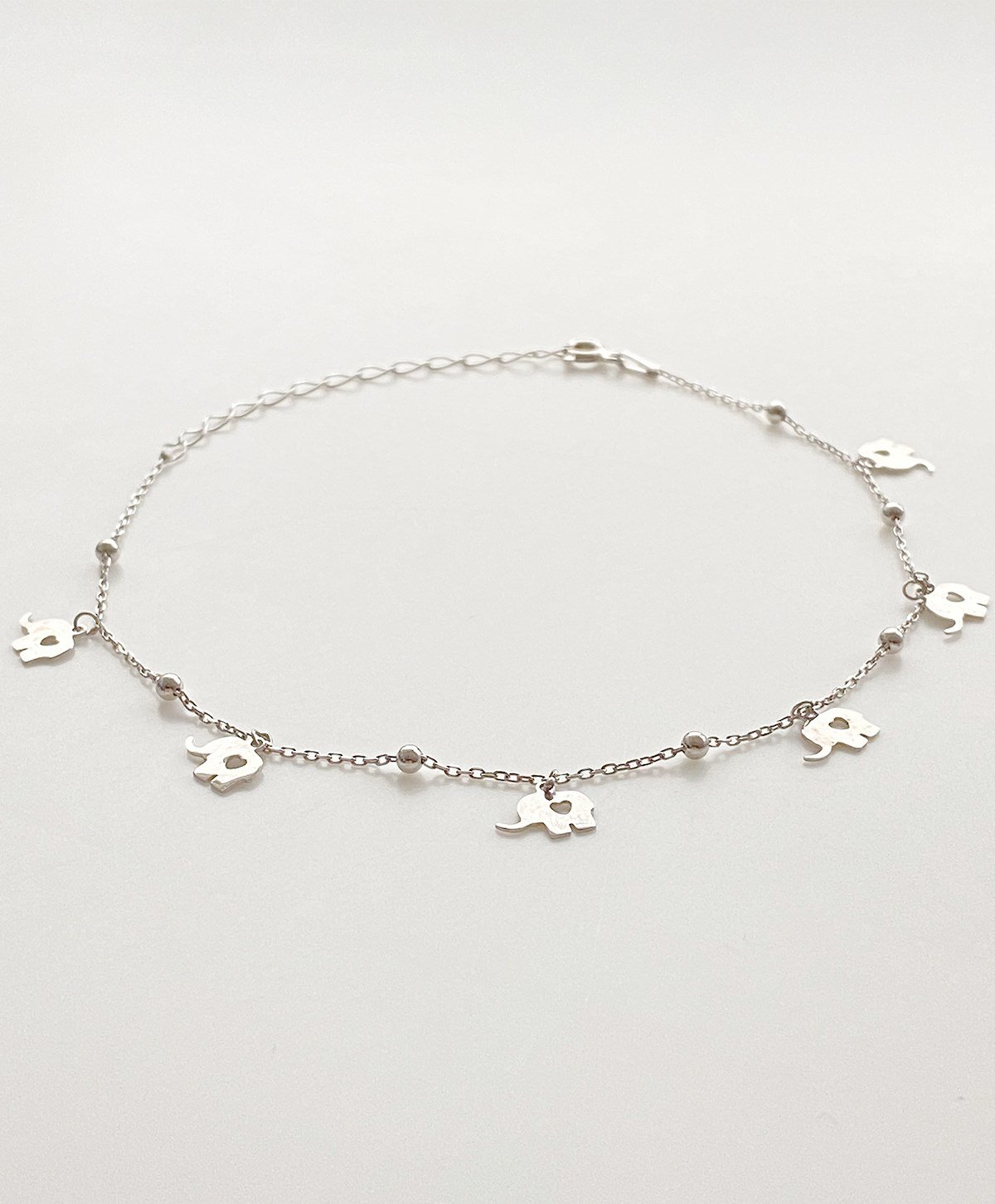 Fil Top Detaylı Gümüş Halhal