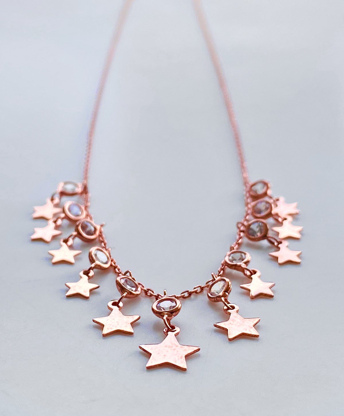 Gurmet Taşlı Yıldız Gümüş Kolye