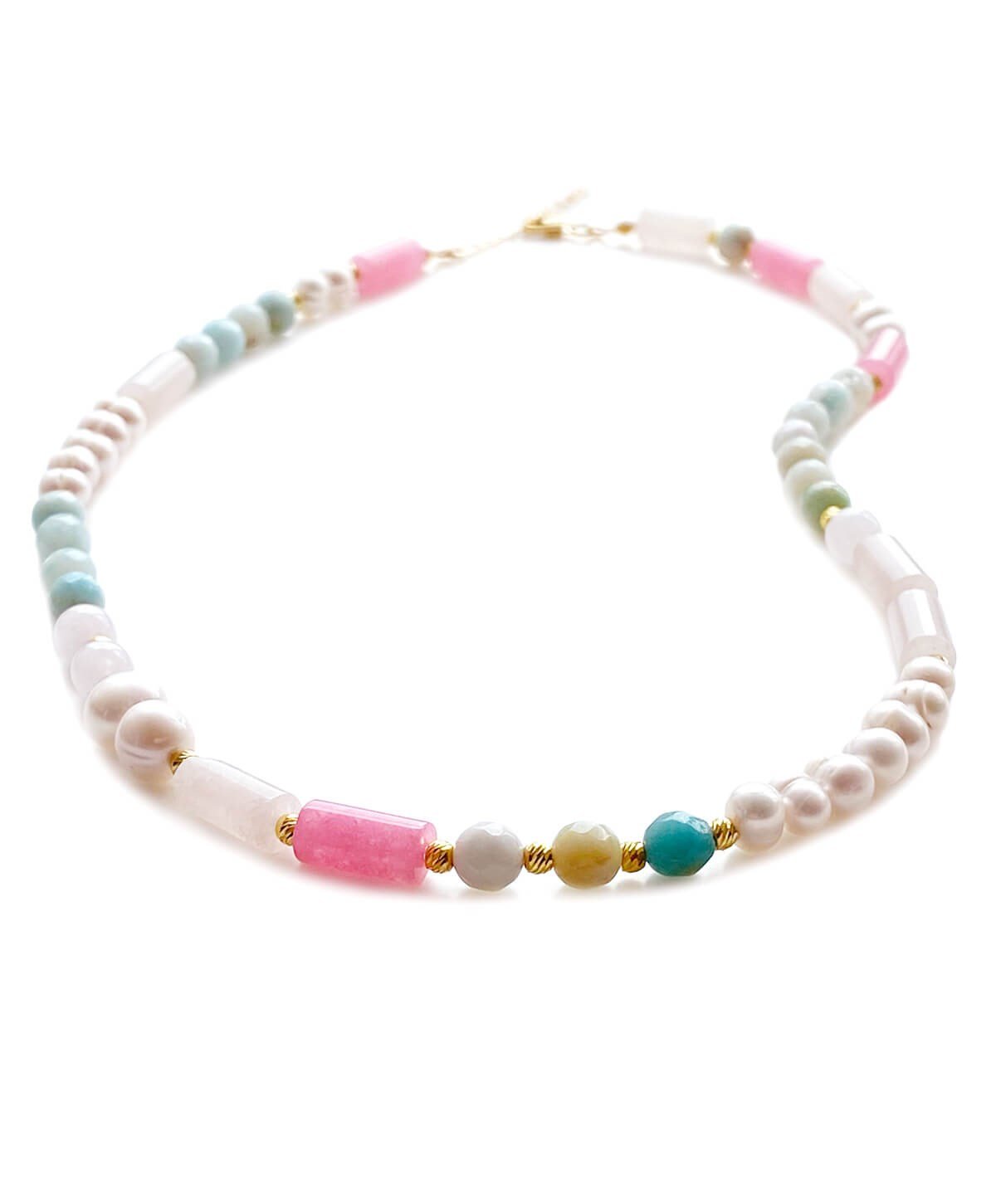 İnci Quartz Amazonit Taşlı Doğal Taş Kolye