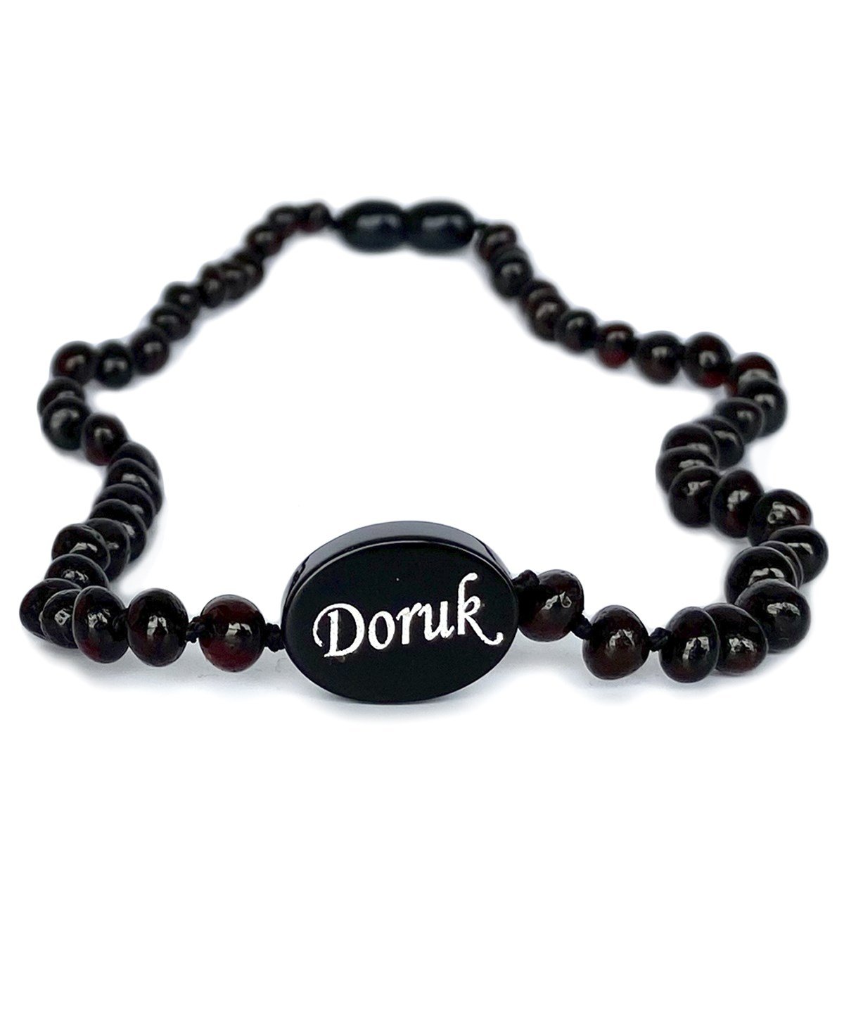 İsimli Vişne Rengi Kehribar Kolye