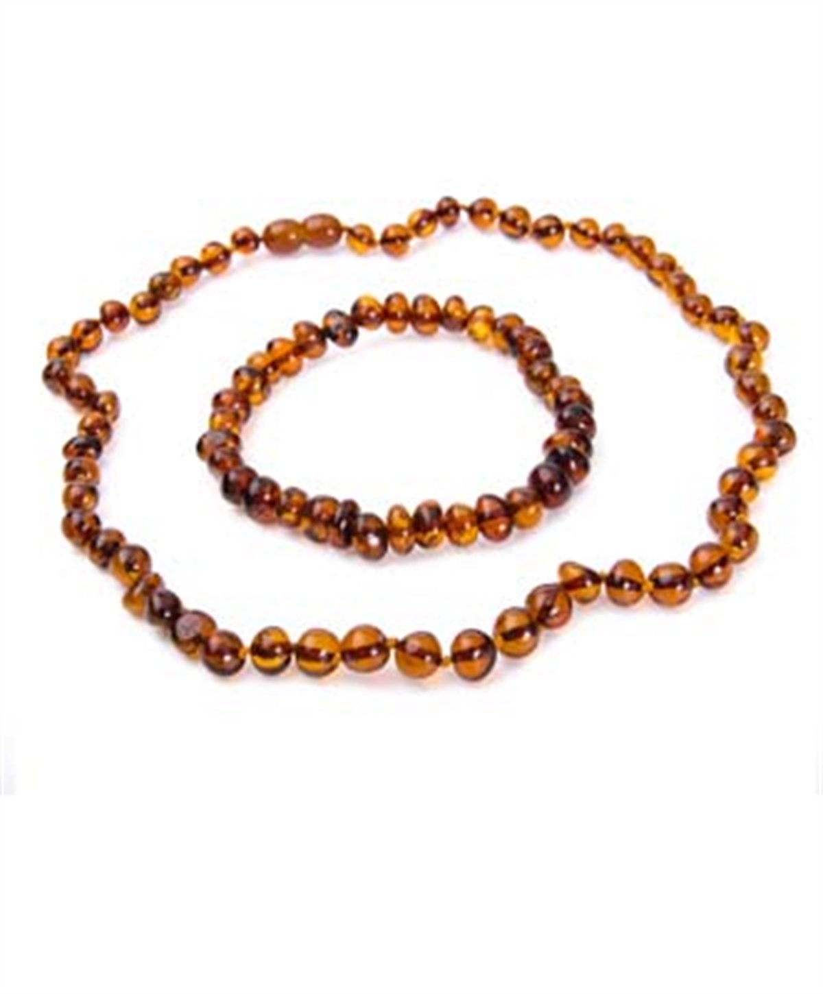 Kehribar Karamel Anne Kolyesi ve Bileklik Seti