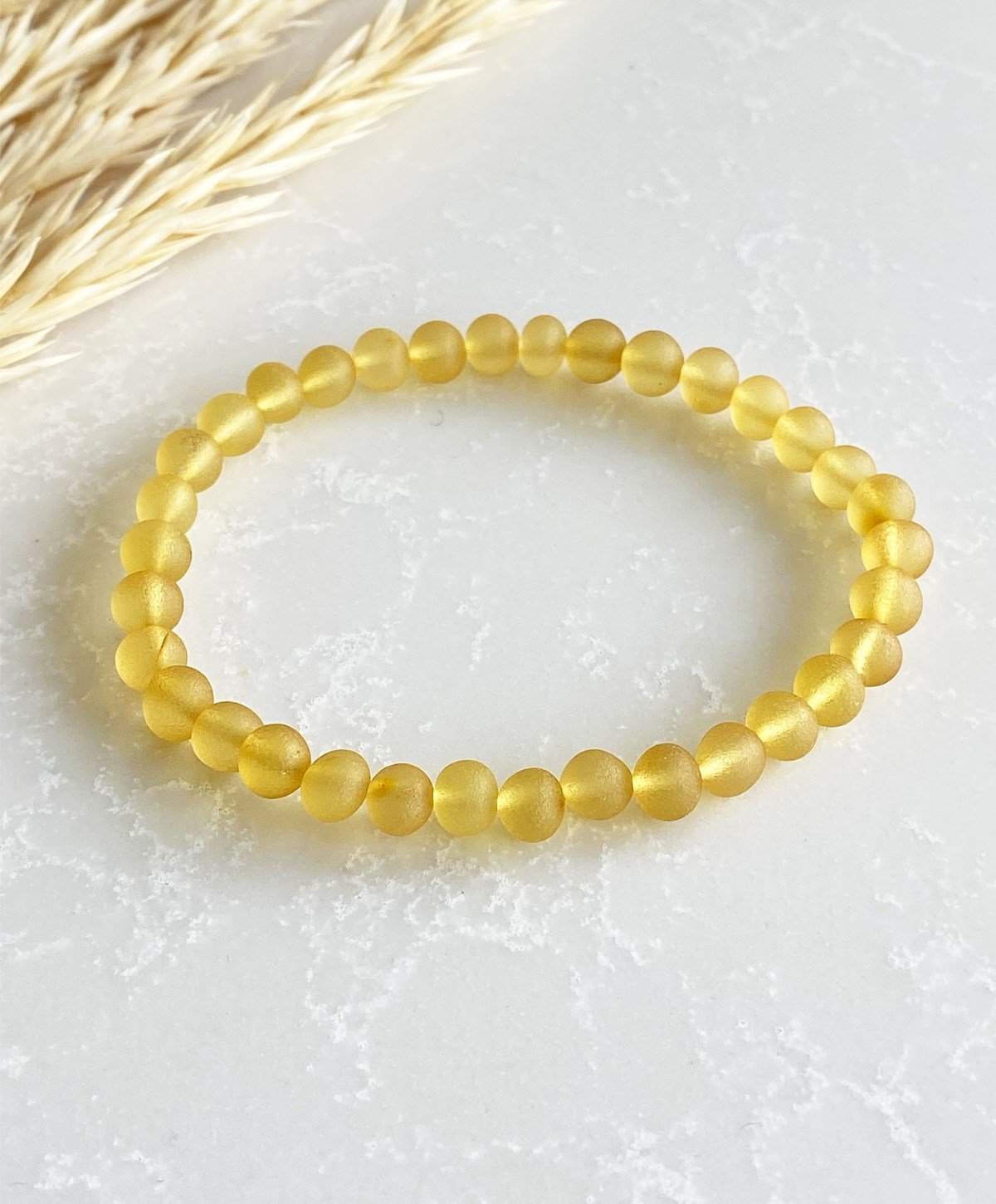 Mat Bal Rengi Yetişkin Kehribar Bileklik