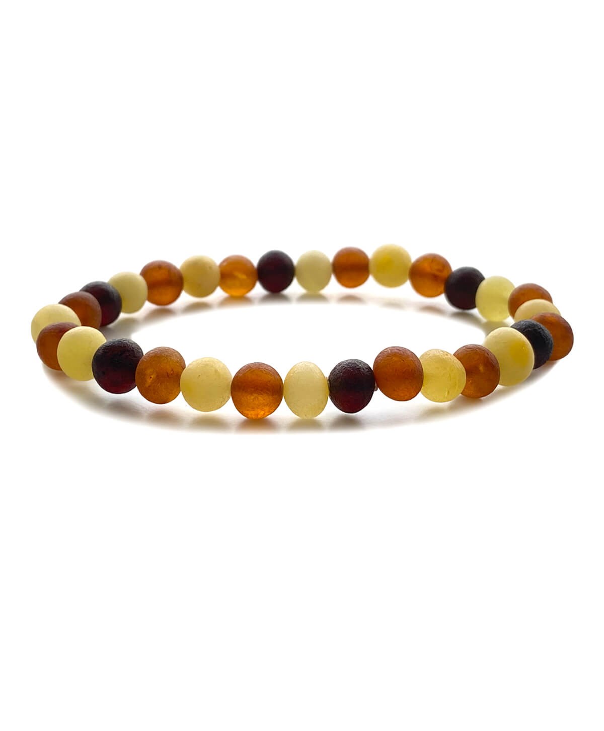 Mat Çok Renkli Anne Kehribar Bileklik