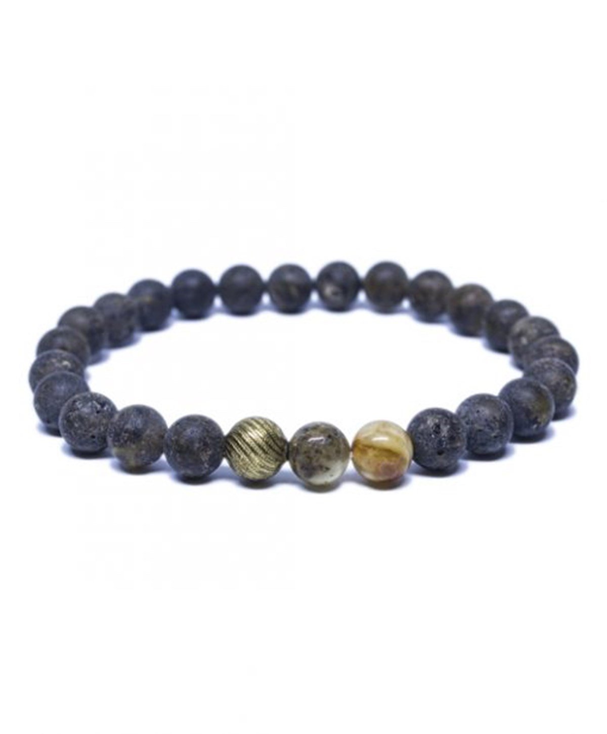 Mat Yeşil Baba Kehribar Bileklik