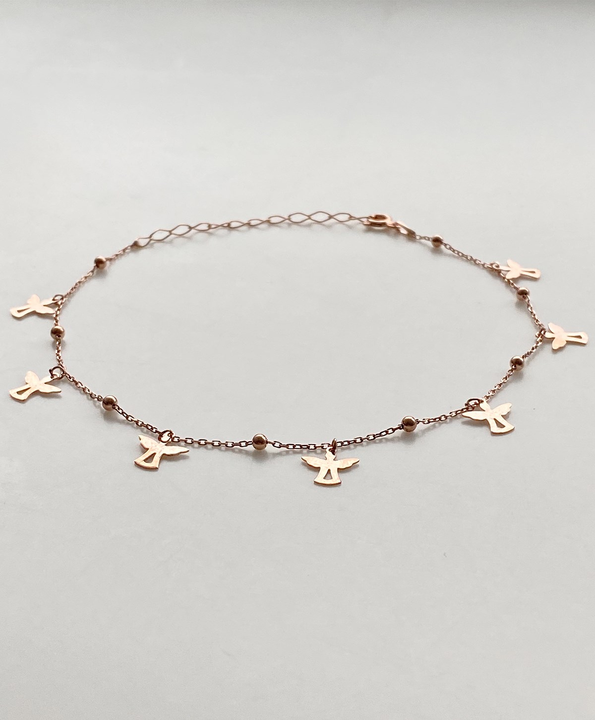 Melek Top Detaylı Gümüş Halhal