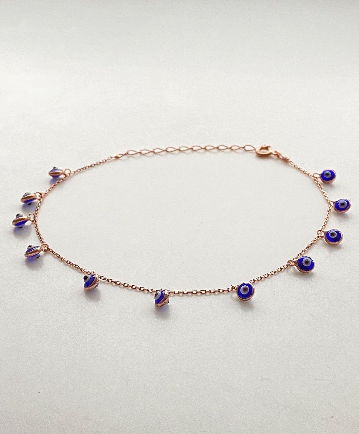 Nazar Boncuklu Gümüş Halhal