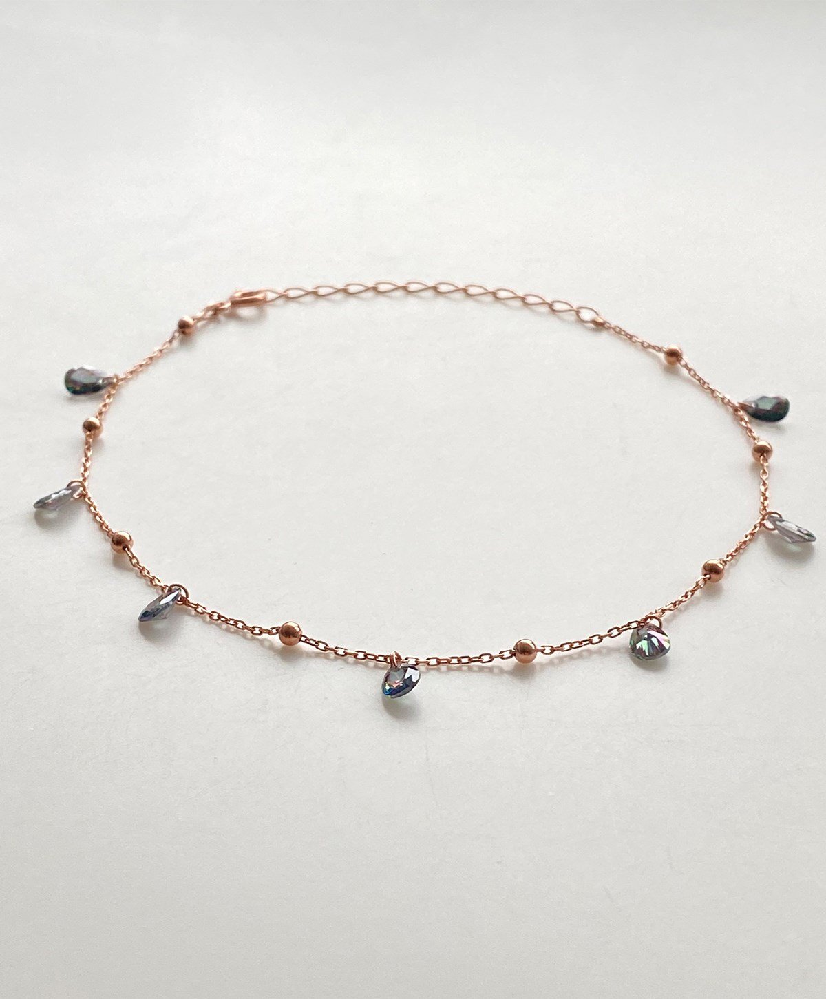 Oval Siyah Saydam Taşlı Top Detaylı Gümüş Halhal