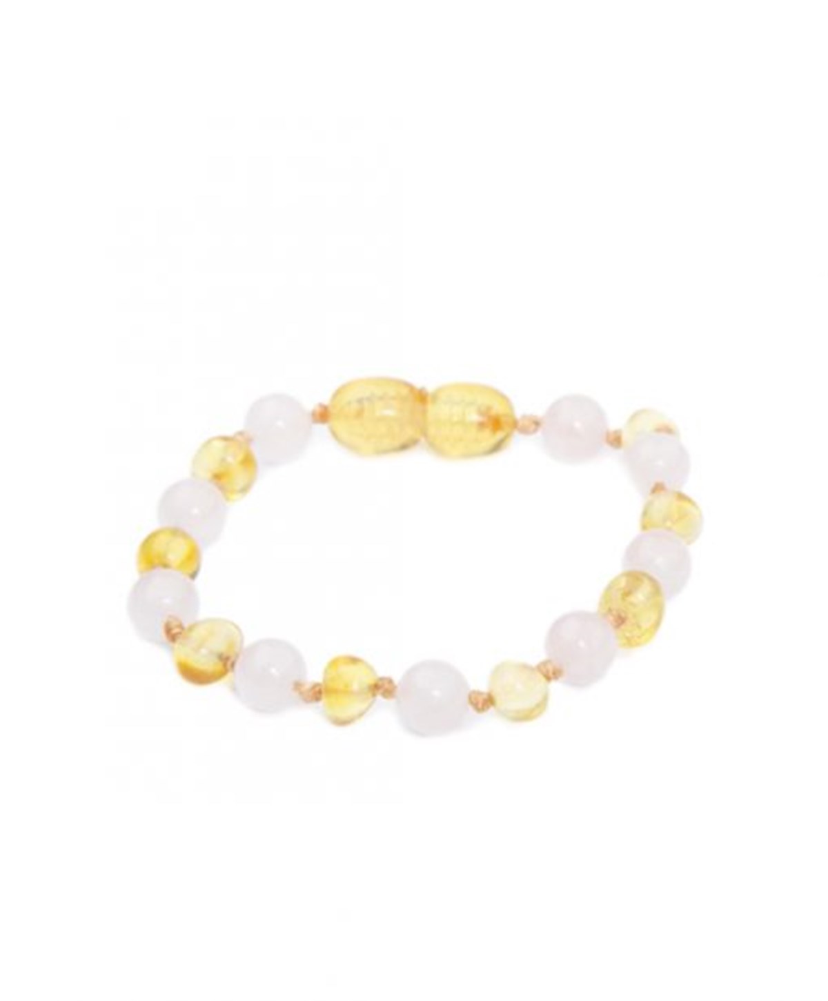 Quartz Taşlı Limon Rengi Kehribar Bileklik