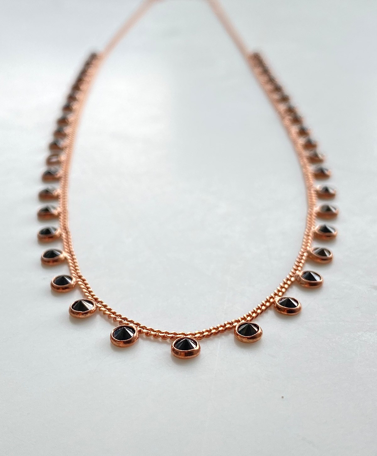 Siyah Taşlı Gurmet Gümüş Kolye