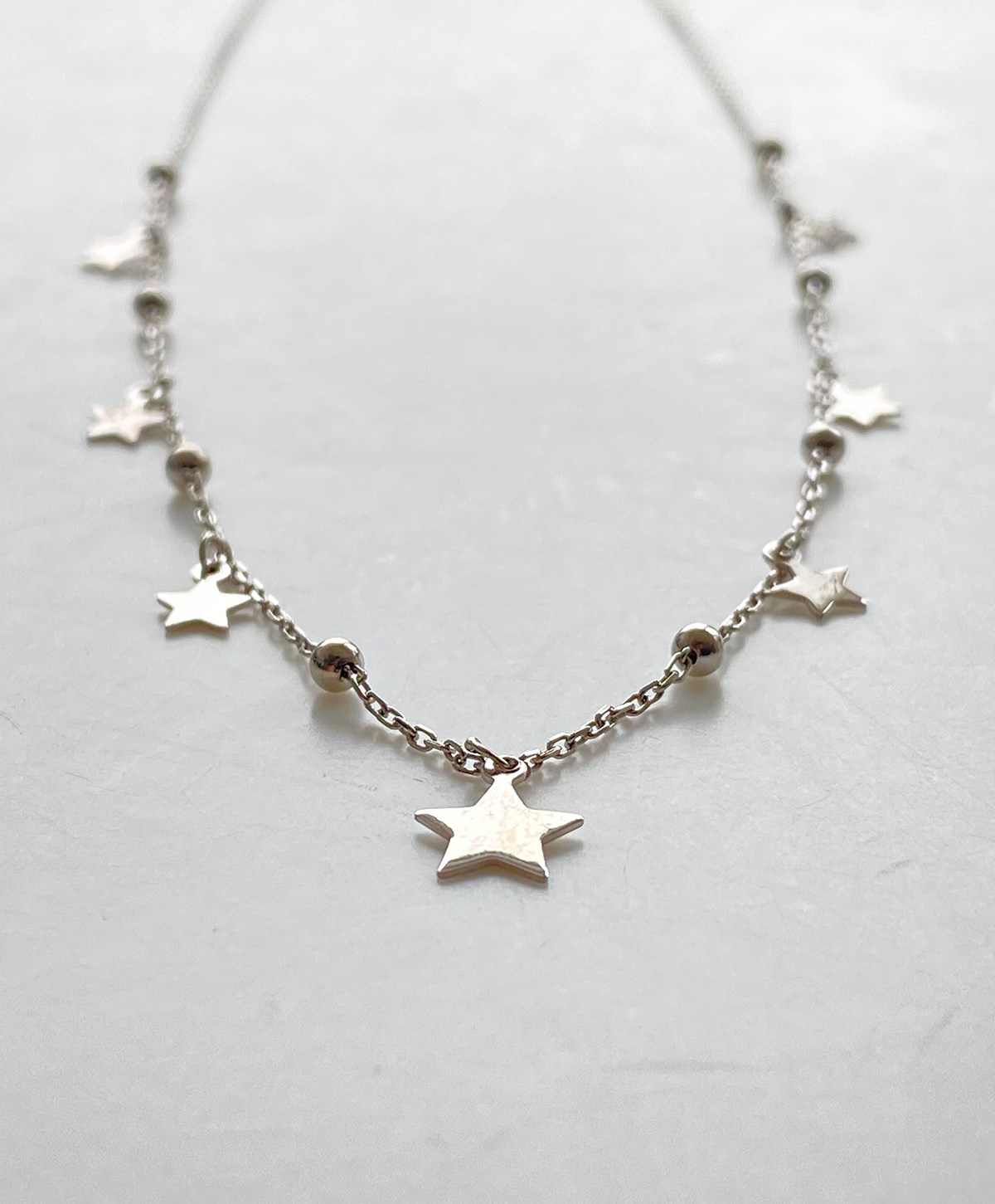 Top Detaylı Yıldız Gümüş Kolye