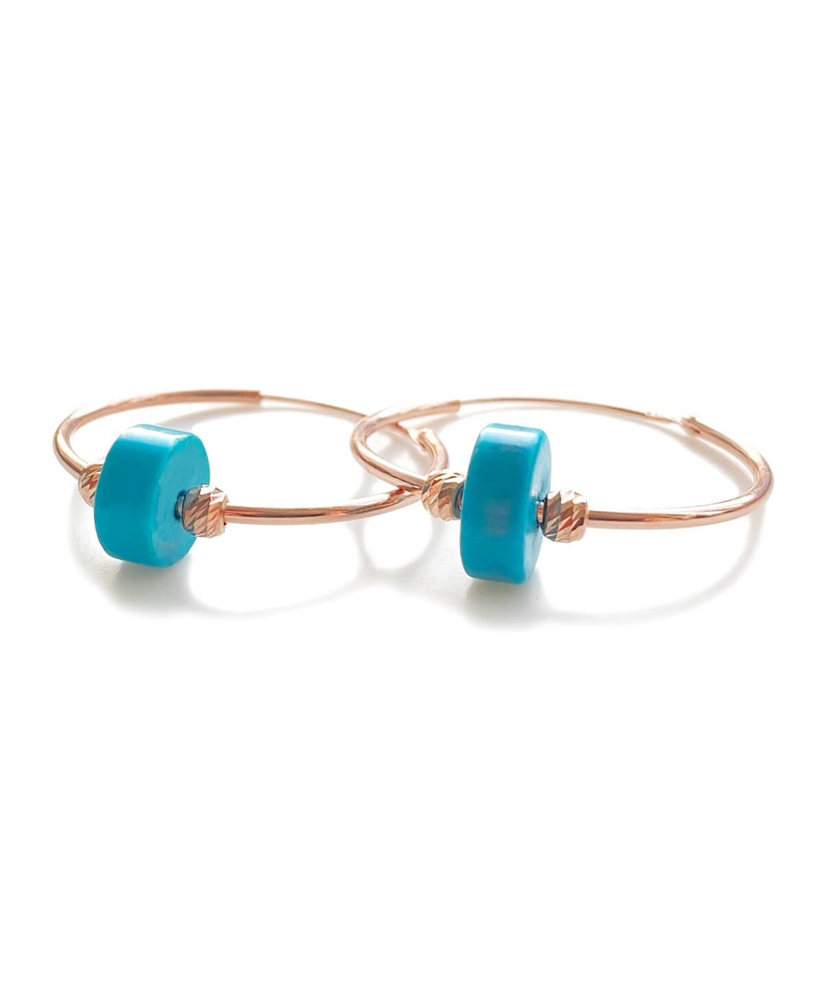 Turkuaz Taşlı Gümüş Küpe