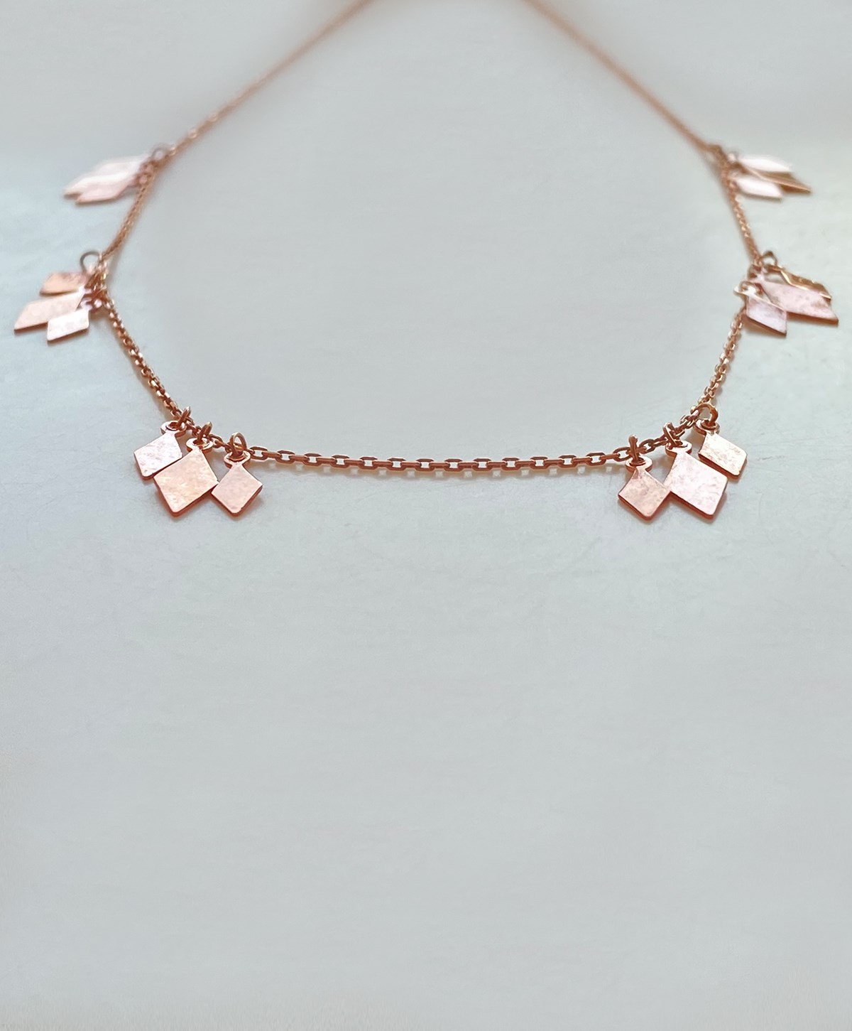 Üçlü Karo Gümüş Kolye