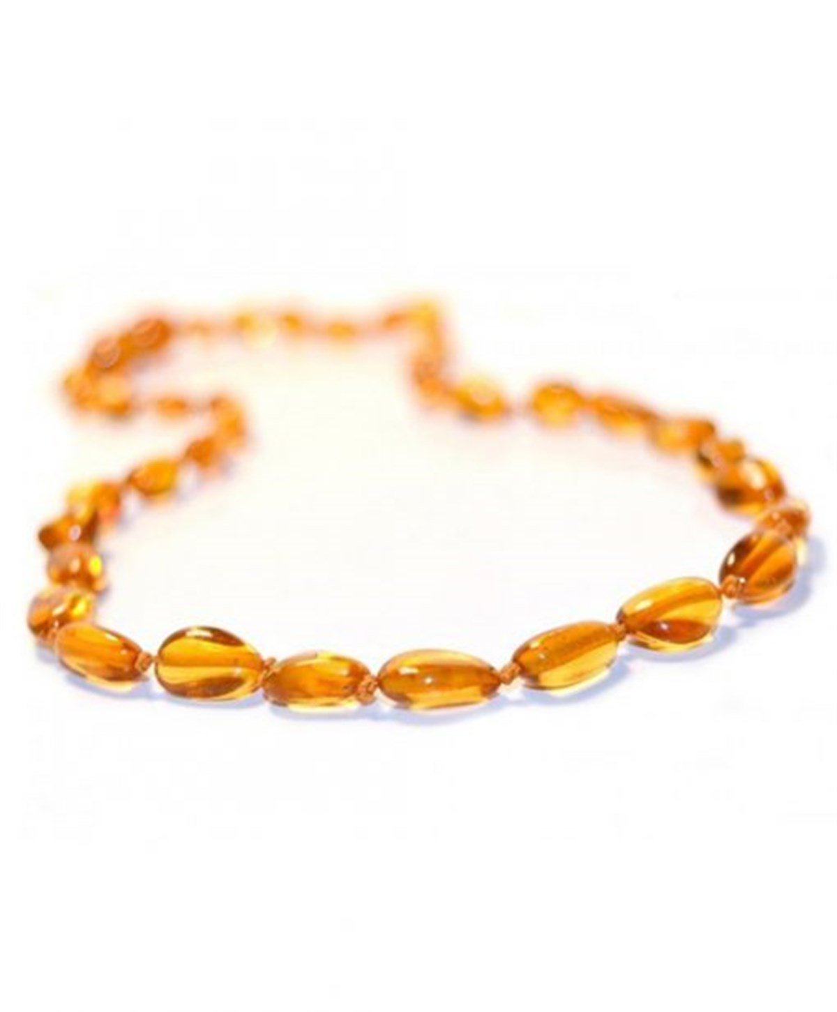 Yassı Bal Anne Kehribar Kolyesi