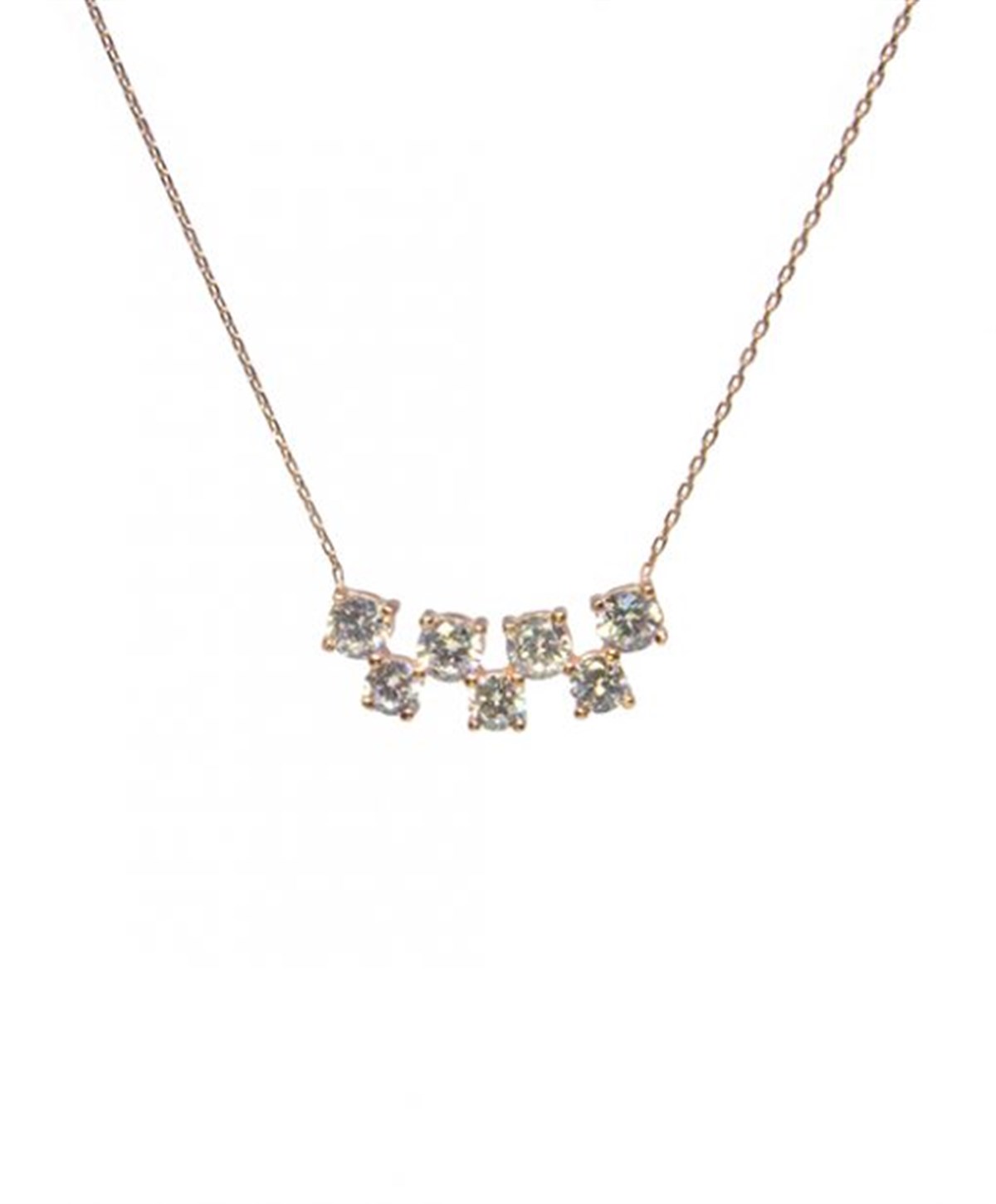 Yedi Taş Gümüş Kolye