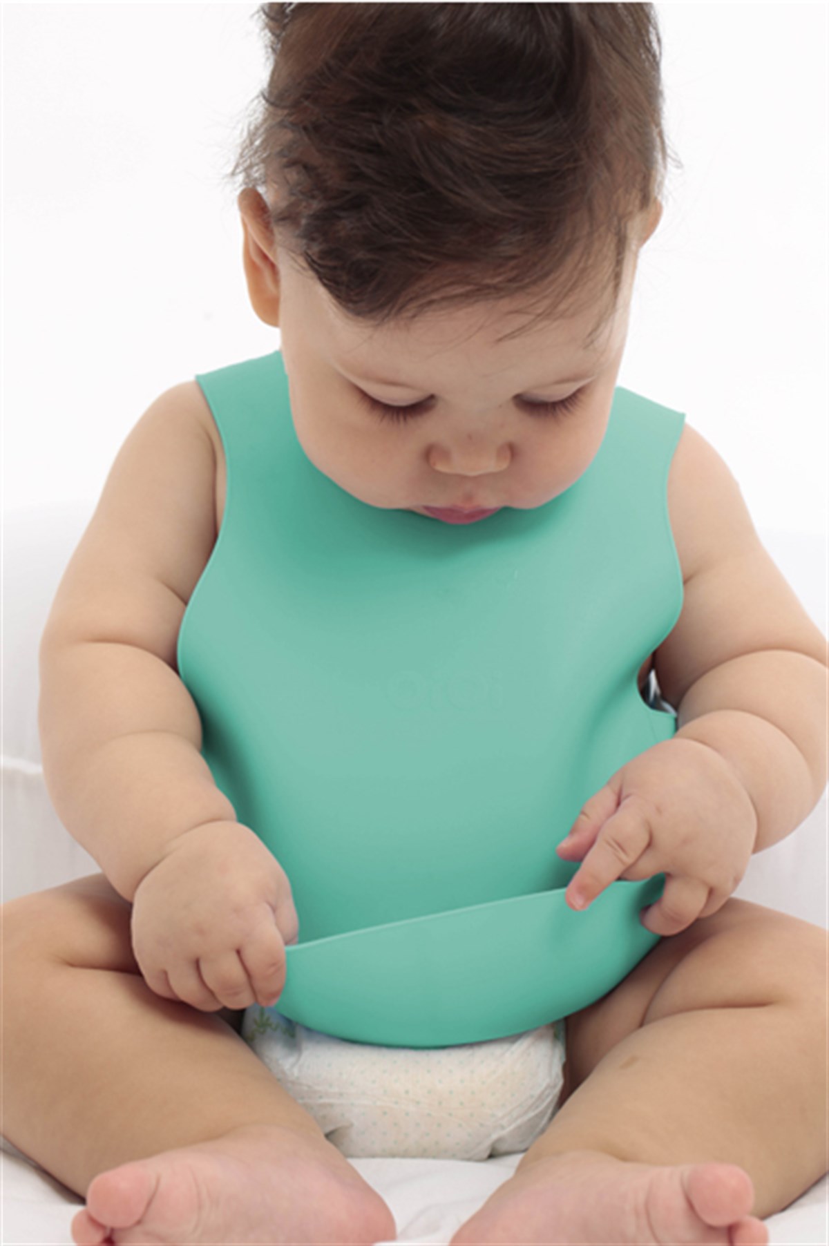 Yeşil Silikon Mama Önlüğü