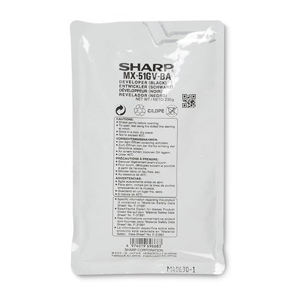 Sharp MX 51GVBA Orjinal Siyah Developer MX-4111 MX-4141 MX-5110 MX-5112 MX-5140