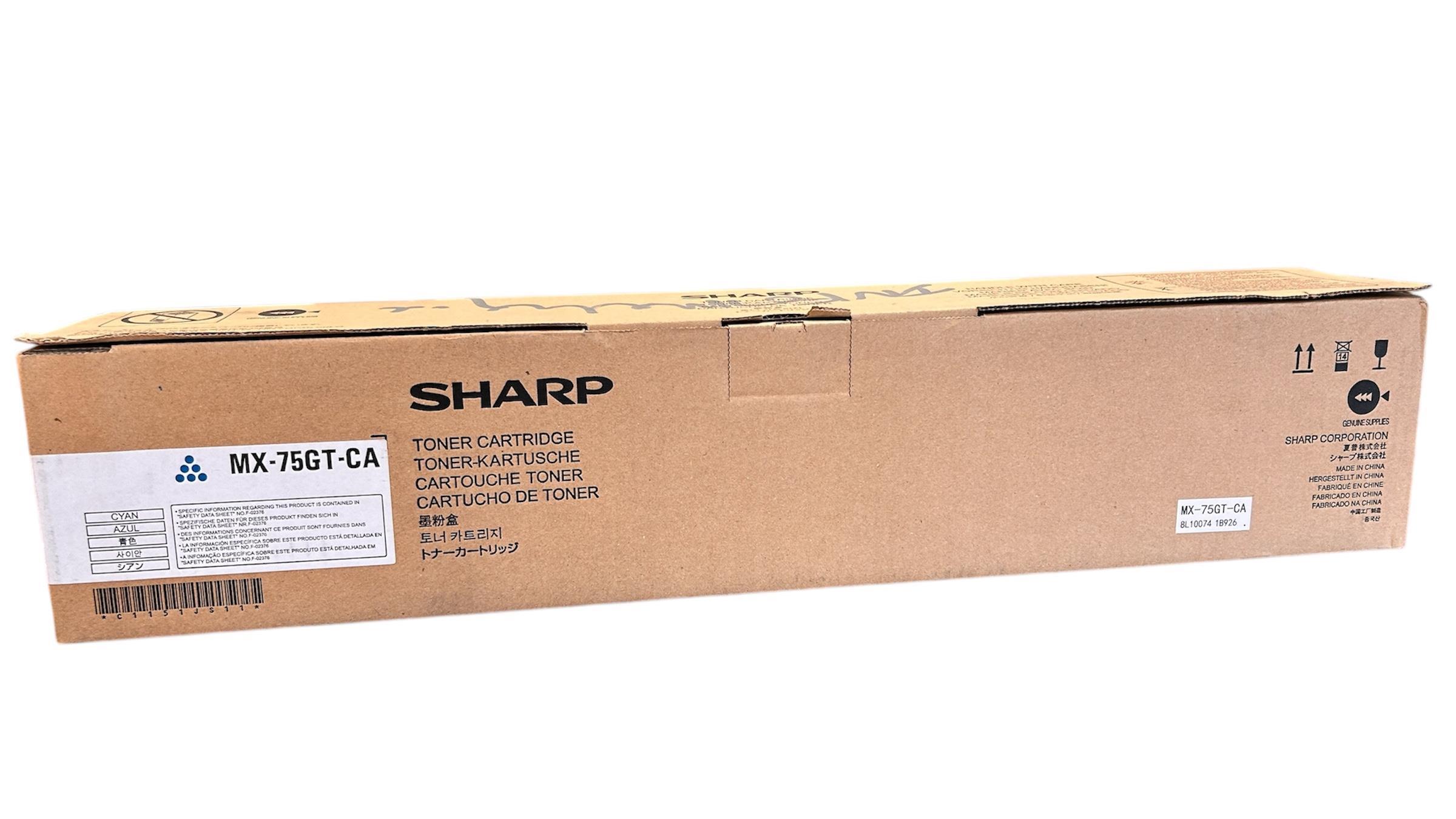 Sharp MX-75GT-CA Orijinal Mavi Toner MX-6500  MX-6580  MX-7500