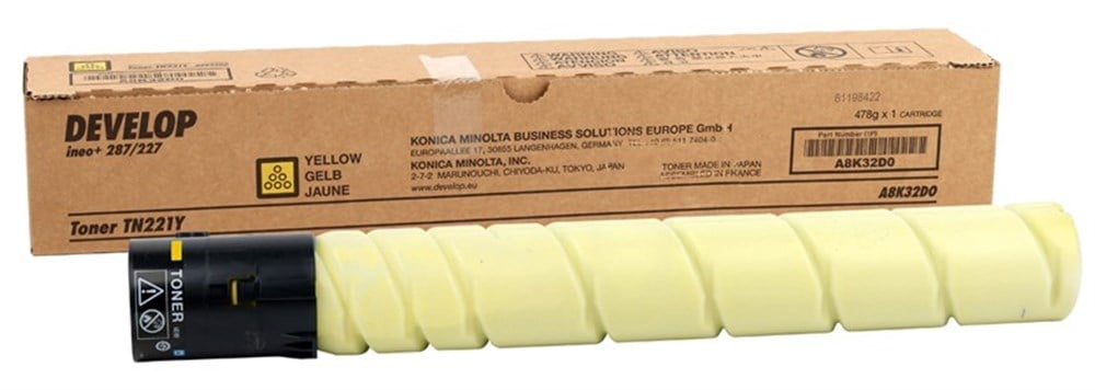 Develop TN-221 Orjinal Sarı Toner İneo +227 +287 (A8K32D0)