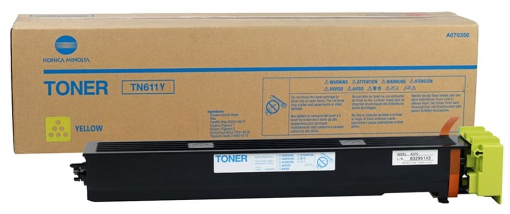 Konica Minolta TN-611 Orjinal Sarı Toner Bizhub C451-C550-C650 (A070250)