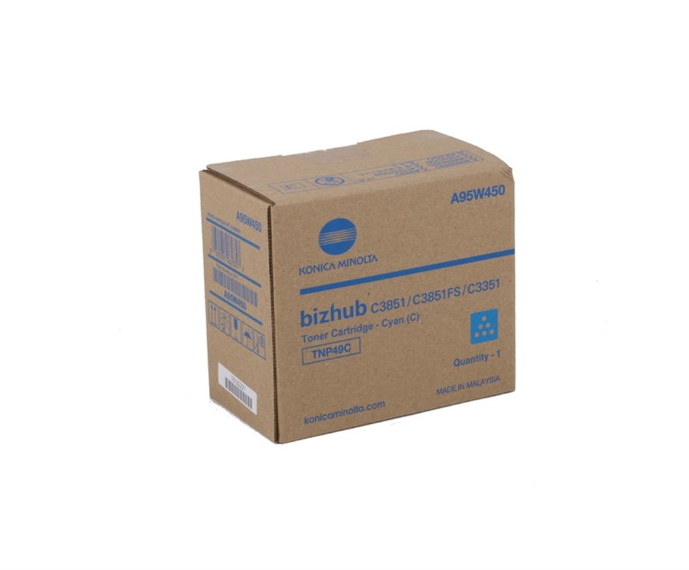 Konica Minolta TNP-49 Orjinal Mavi Toner Bizhub C3351-C3851 (A95W450)