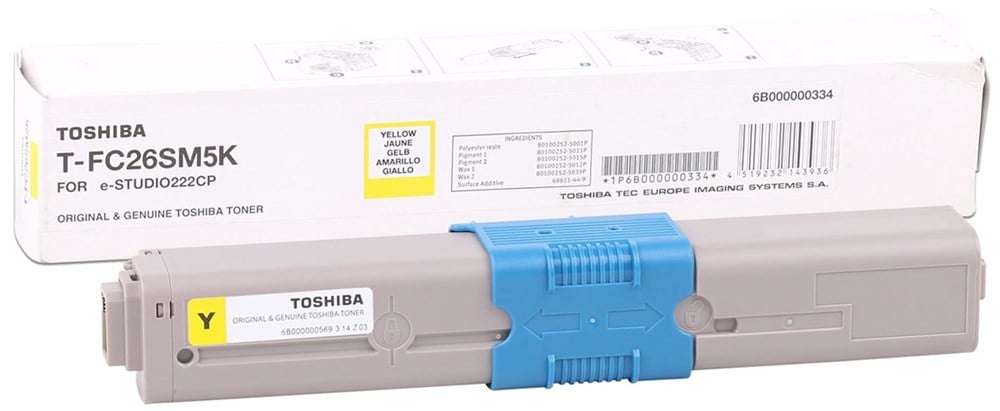 Toshiba T-FC26EY Orjinal Sarı Toner E-Studio 262CP-222CS-223C-263CS-264CS(5K)