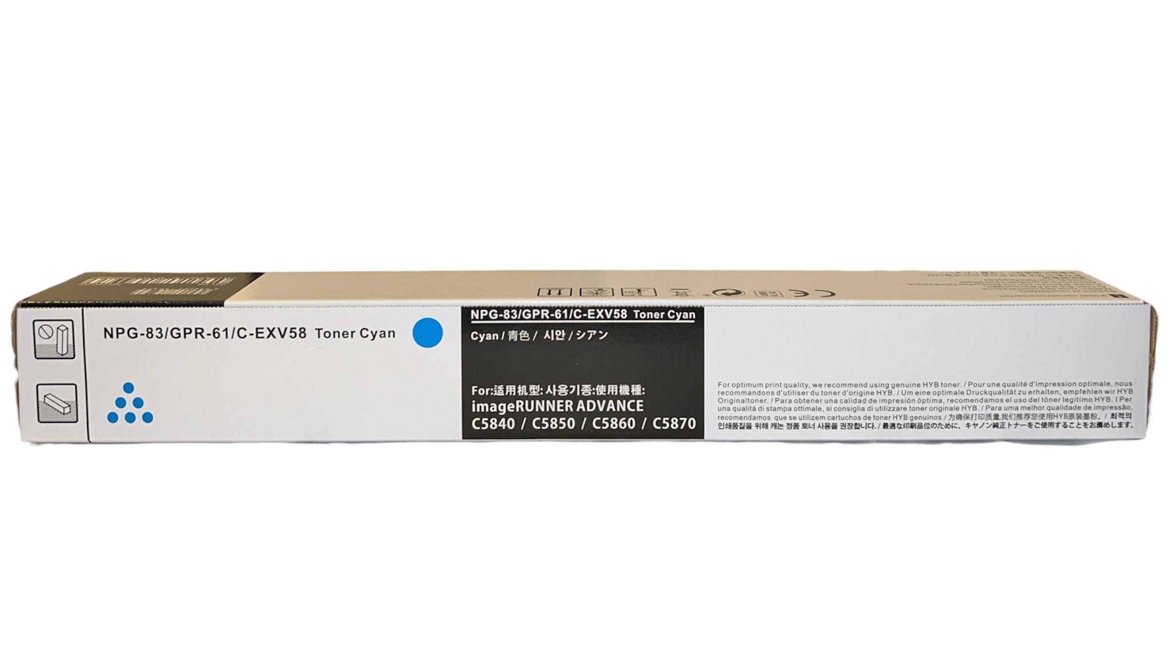 Canon EXV-58 Smart Mavi Toner ADVANCE DX C5840i C5850i C5860i C5870i 60k.