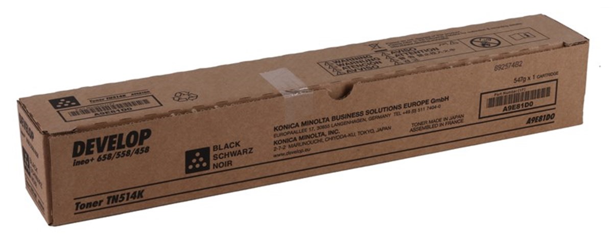 Develop TN-514 Orjinal Siyah Toner İneo +458,+558,+658 (A9E81D0)