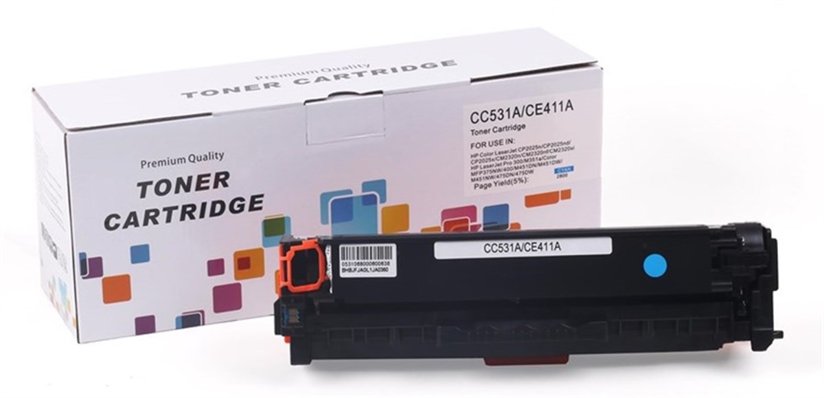 HP Muadil Toner Mavi CC531A(304A)-CE411A(305A) CP2025-CM2320 Pro300-MFP400-M451