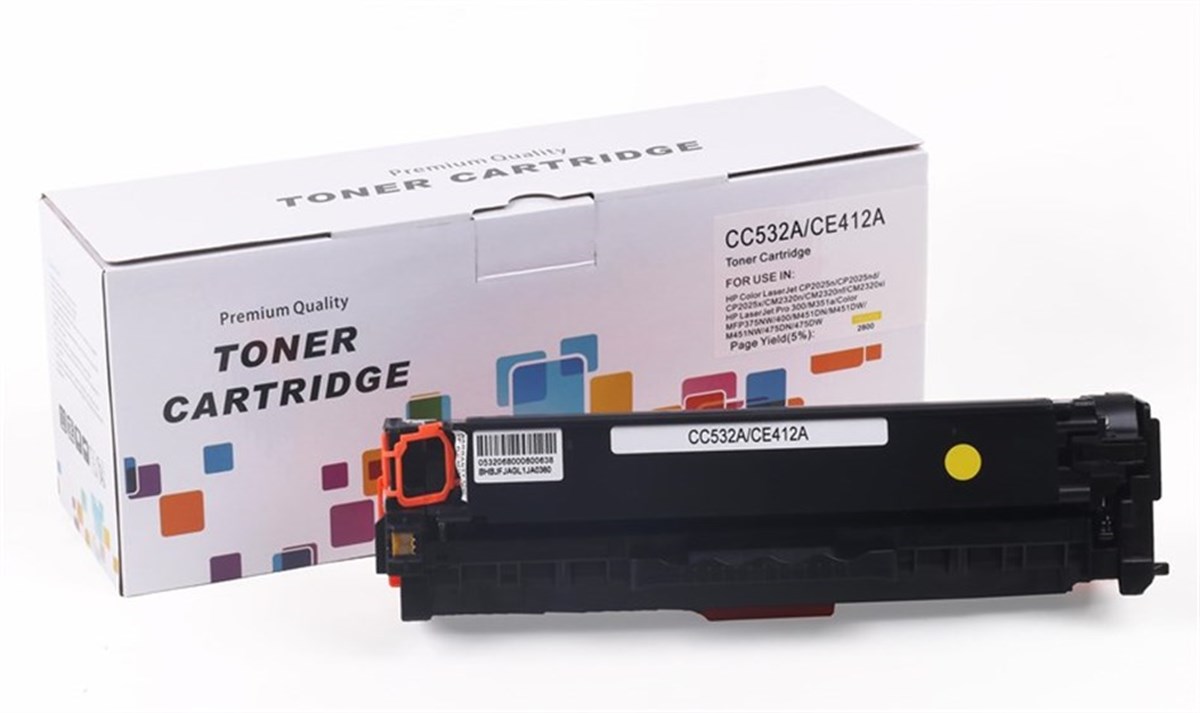 HP Muadil Toner Sarı CC532A(304A)-CE412A(305A) CP2025-CM2320 Pro300-MFP400-M451