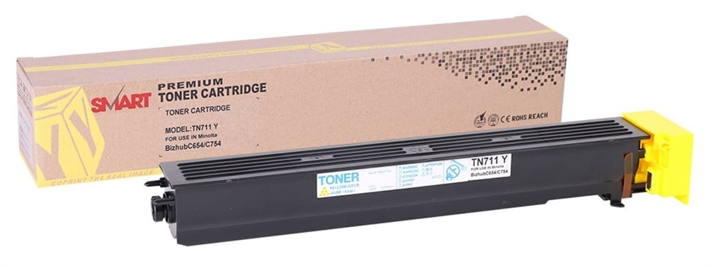 Konica Minolta TN-711 muadil By Point  Sarı Toner Bizhub C654/C754