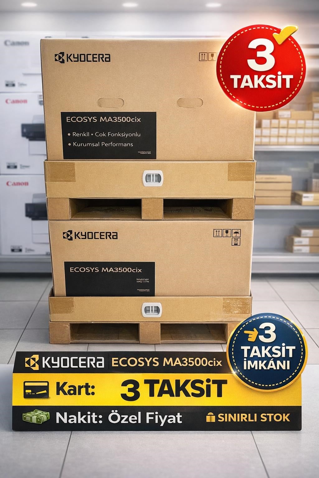 KYOCERA MA 3500 CİX A4 ÇOK FONKSİYONLU RENKLİ FOTOKOPİ MAKİNASI