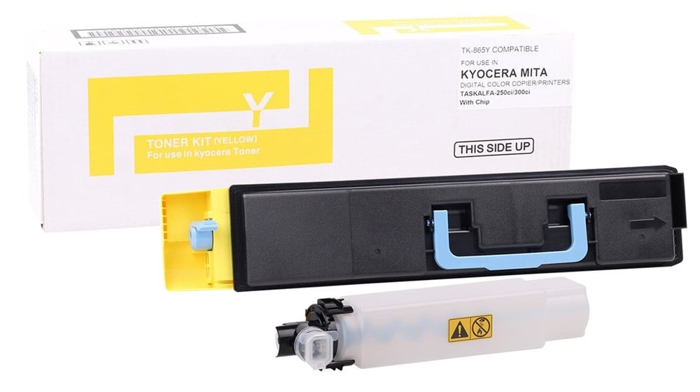 Kyocera Mita TK-865 muadil By Point  Sarı Toner Taskalfa 250ci-300ci