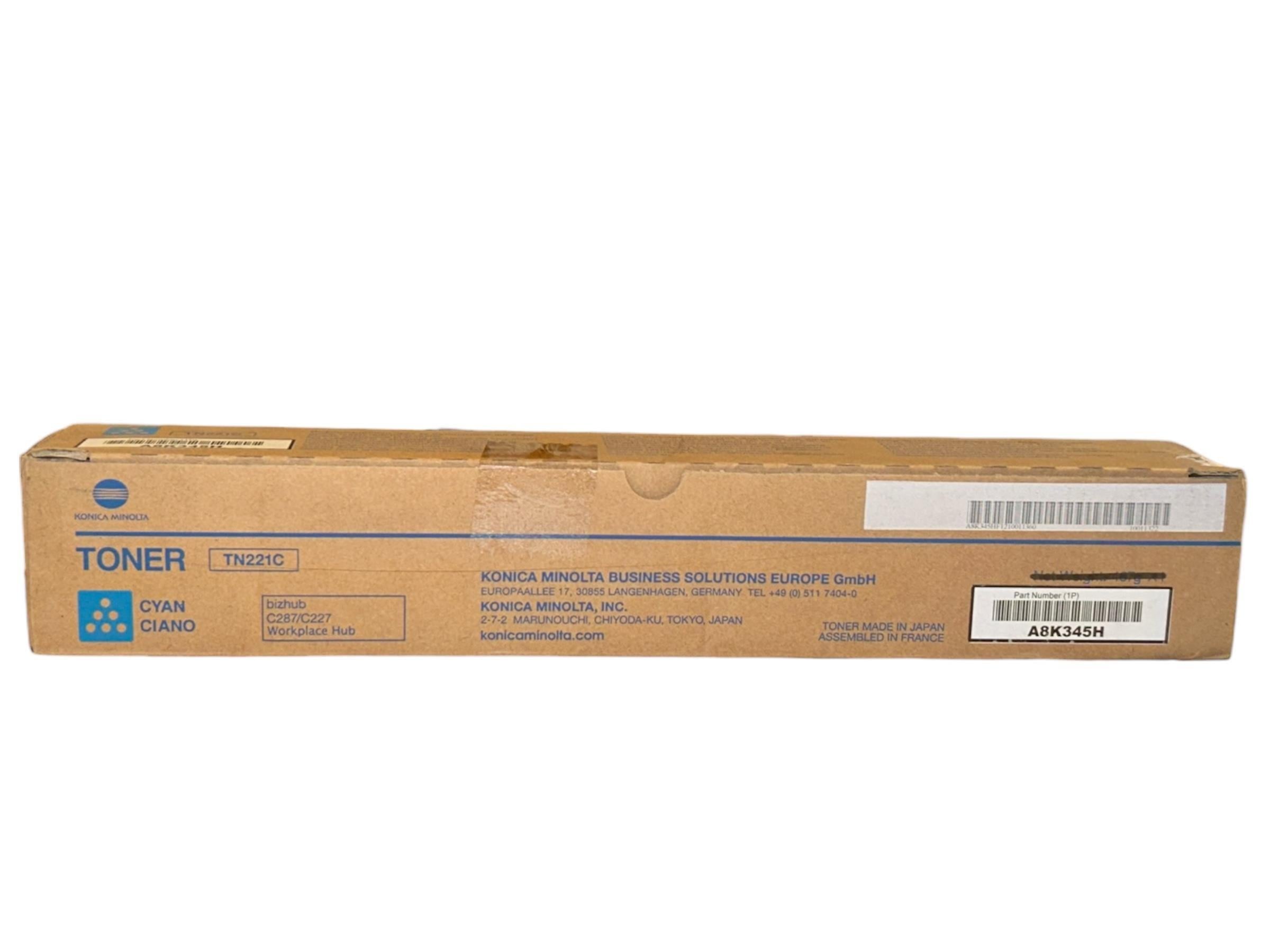 Minolta TN-221 Orjinal Lower Mavi Toner Bizhub C-227 C-287 A8K345H