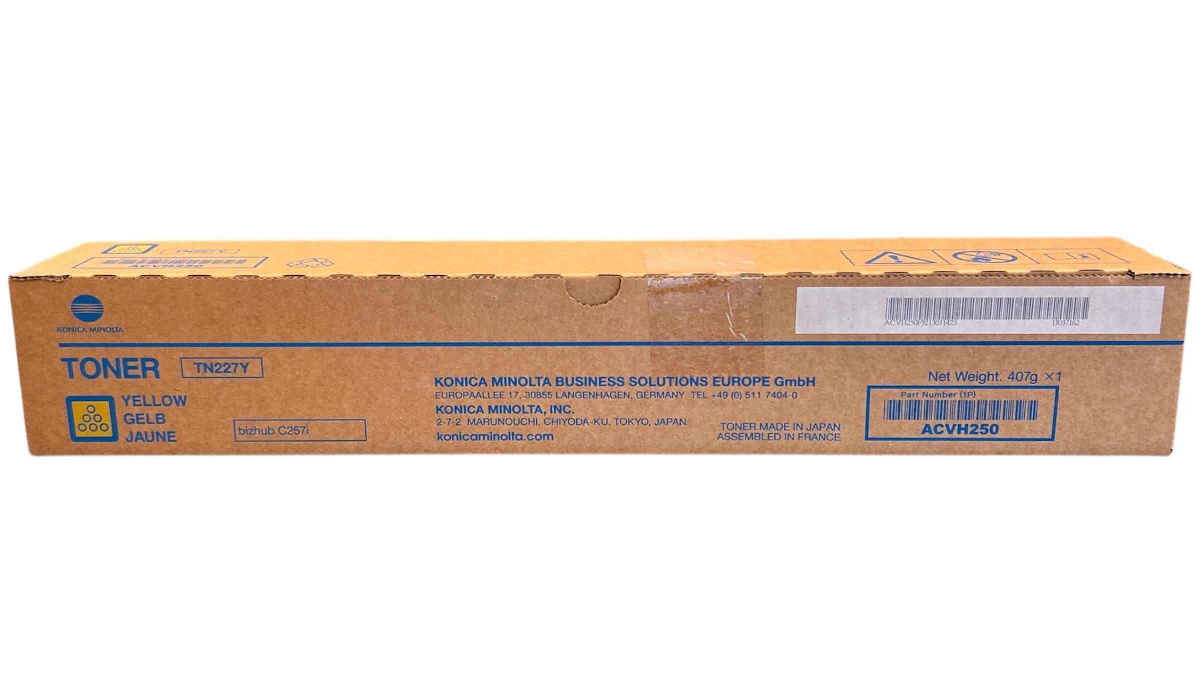 Minolta TN-227 Orijinal Sarı Toner  Bizhub C-257i   ACVH250