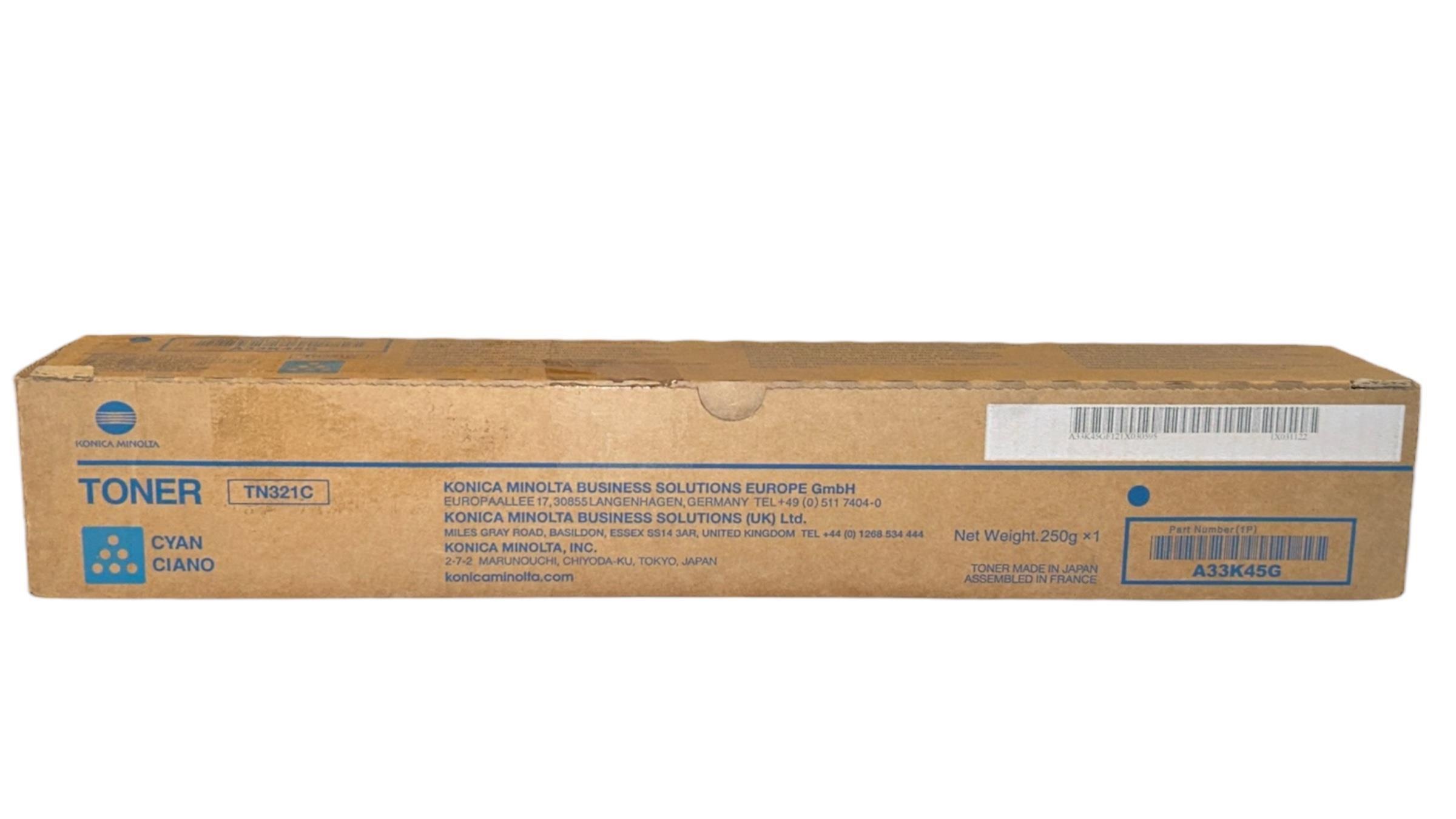 Minolta TN-321 Orjinal Mavi Lower Toner Bizhub C-224 C-284 C-364 A33K45G