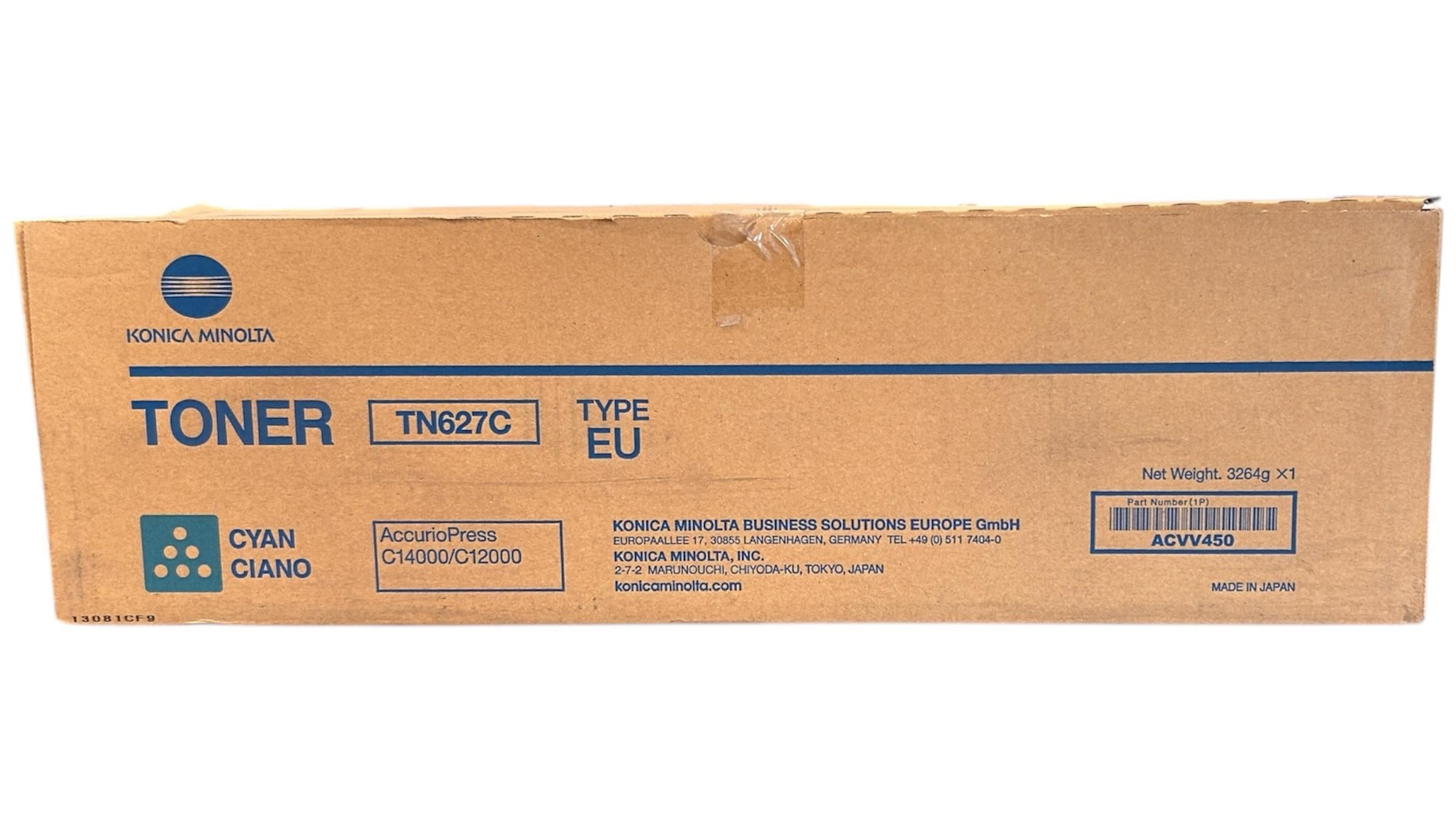 Minolta TN-627 Orjinal Mavi Toner AccurioPress C-12000 C-14000 ACVV450