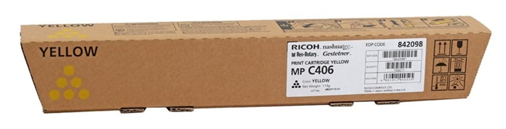 Ricoh MP-C 306-C307-C406 Orjinal Sarı Toner  (842098)