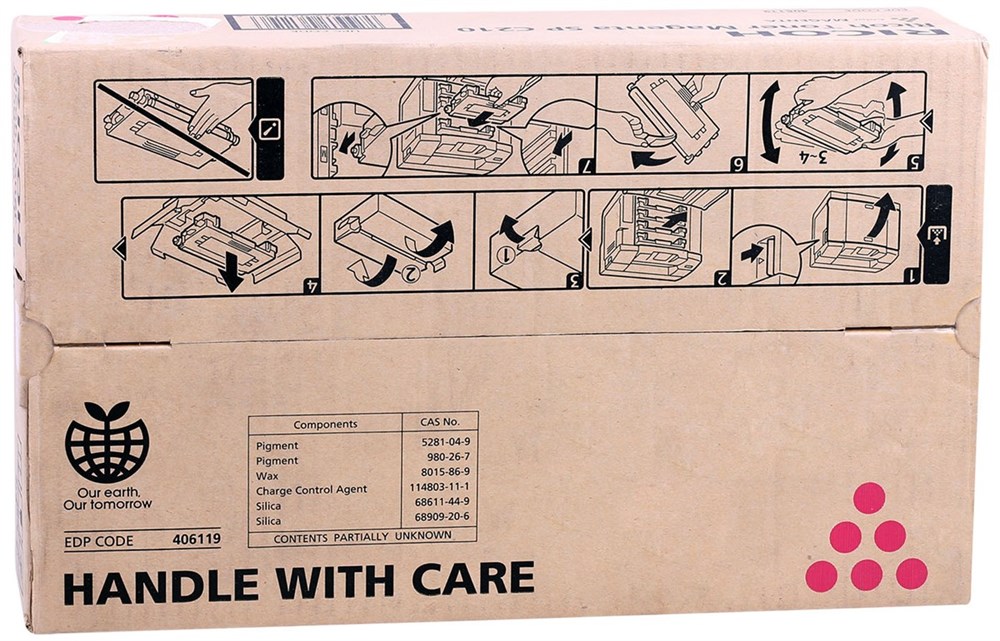 Ricoh SP-C 210 Orjinal Kırmızı Toner CL-800-1000 Type 140-210SF (402099)