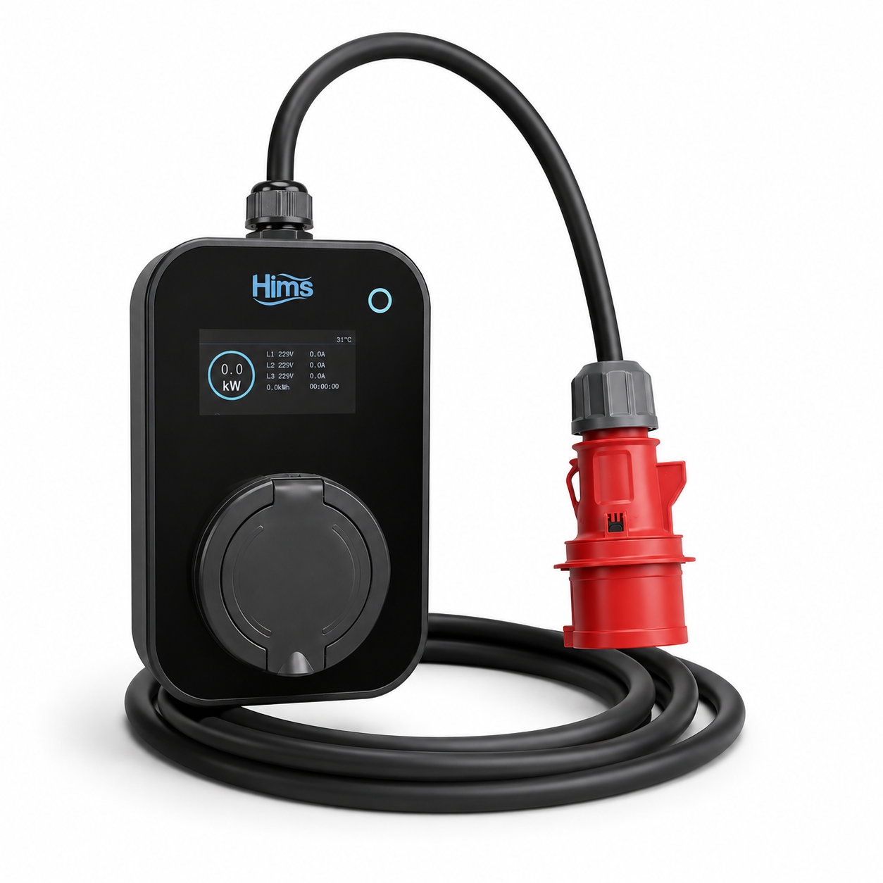 HİMS 22 kW taşınabilir elektrikli araç şarj cihazı HCTS-22-S