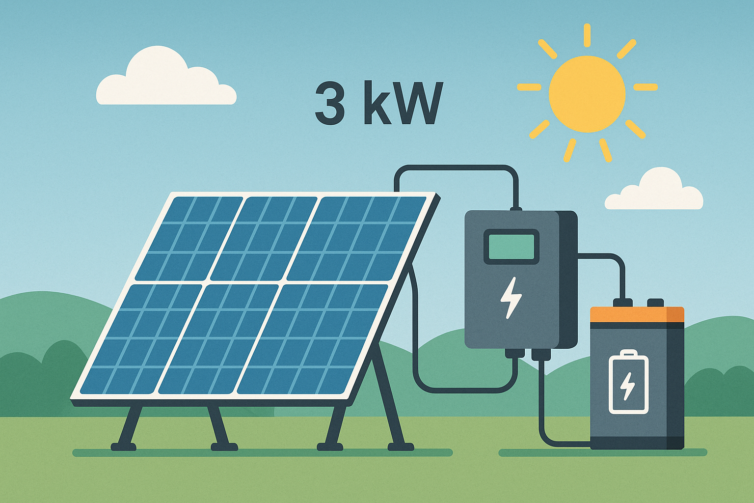 3 KW Güneş Enerji Sistemi