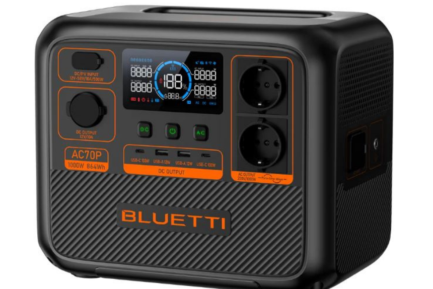 Bluetti AC70P Taşınabilir Güç Kaynağı │ 864Wh Kapasite - 1000W İnverter Çıkışı